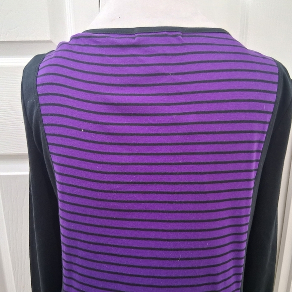 NWT Lauren Ralph Lauren Long Sleeve Top With Stripes  Size L - Picture 6 of 16